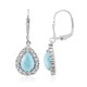 Boucles d'oreilles en argent et Larimar