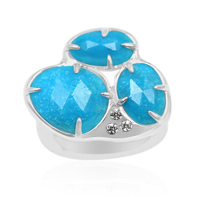 Bague en argent et Turquoise de Kingman (Anne Bever)