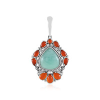 Pendentif en argent et Amazonite (Desert Chic)