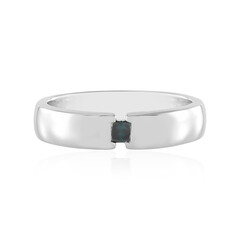 Bague en argent et Diamant bleu I3