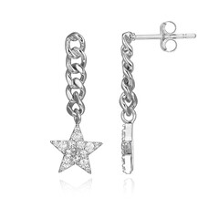 Boucles d'oreilles en argent et Topaze blanche