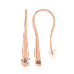 Boucles d'oreilles en or et Diamant rose de France SI1 d'Argyle 