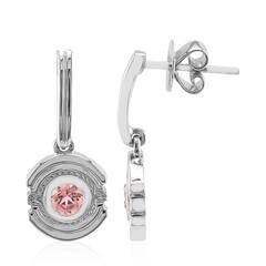 Boucles d'oreilles en argent et Tourmaline rose du Brésil  (Pallanova)