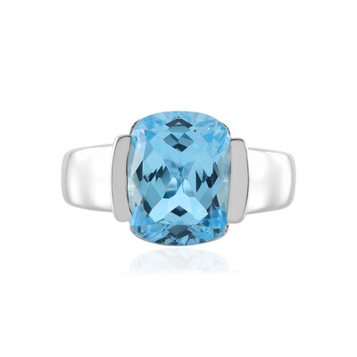 Bague en argent et Topaze bleu ciel