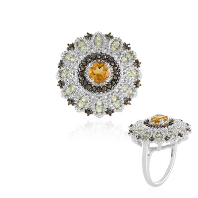 Bague en argent et Citrine