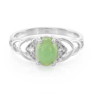 Bague en argent et Chrysoprase impériale