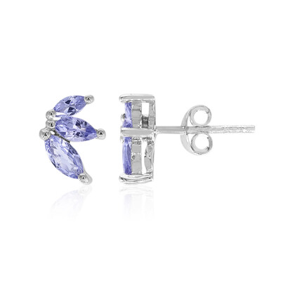 Boucles d'oreilles en argent et Tanzanite