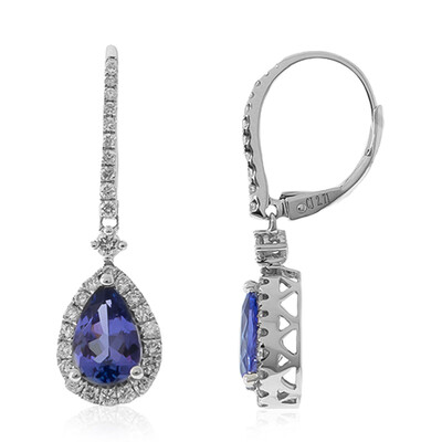 Boucles d'oreilles en or et Tanzanite AAA (CIRARI)