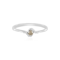 Bague en argent et Diamant champagne I2