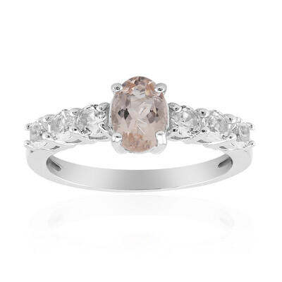 Bague en argent et Morganite