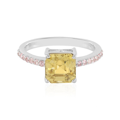 Bague en argent et Zircon jaune