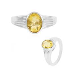 Bague en argent et Fluorite jaune