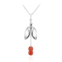 Collier en argent et Agate rouge