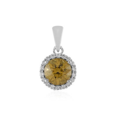 Pendentif en argent et Zircon jaune