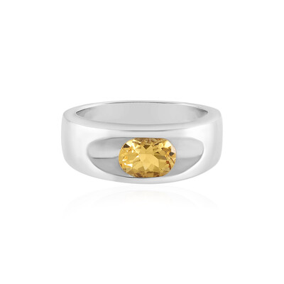 Bague en argent et Béryl jaune