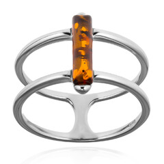 Bague en argent et Ambre baltique