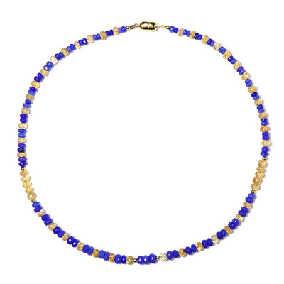 Collier en argent et Opale bleue d'Éthiopie (Riya)