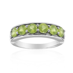 Bague en argent et Vésuvianite