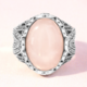 Bague en argent et Quartz rose (Annette classic)