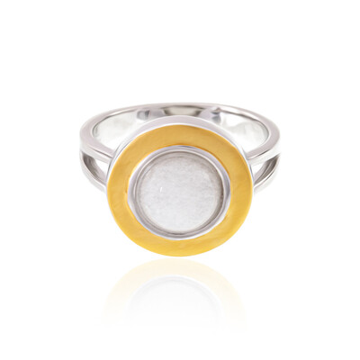 Bague en argent et Quartz neige (MONOSONO COLLECTION)