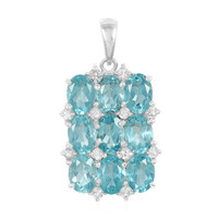 Pendentif en argent et Apatite bleue