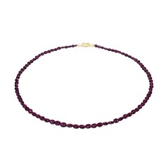 Collier en argent et Grenat magenta