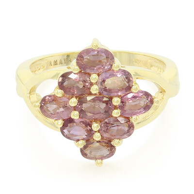 Bague en or et Saphir Padparadscha non chauffé (AMAYANI)