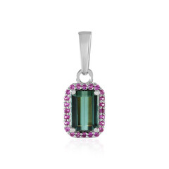 Pendentif en argent et Tourmaline verte de Benedito(Adela Silber)