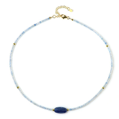 Collier en argent et Kyanite du Népal