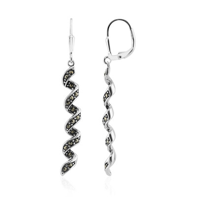 Boucles d'oreilles en argent et Marcassite