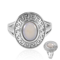 Bague en argent et Opale blanche