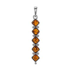 Pendentif en argent et Ambre baltique