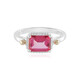 Bague en argent et Topaze rose (Granulieren)