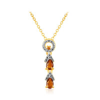 Collier en argent et Citrine Madère