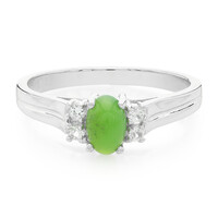 Bague en argent et Chrysoprase impériale