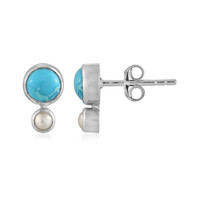 Boucles d'oreilles en argent et Turquoise