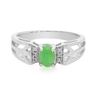 Bague en argent et Chrysoprase impériale