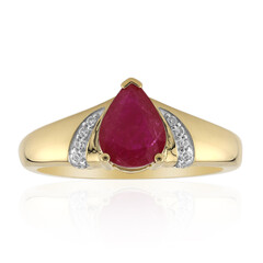 Bague en or et Rubis de Birmanie