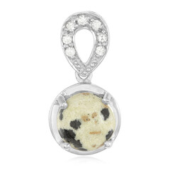 Pendentif en argent et Jaspe Dalmatien