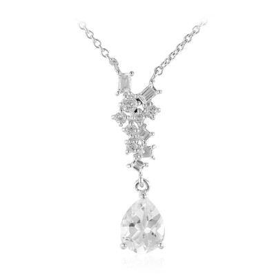 Collier en argent et Topaze blanche