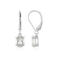 Boucles d'oreilles en argent et Topaze blanche