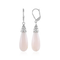 Boucles d'oreilles en argent et Opale rose