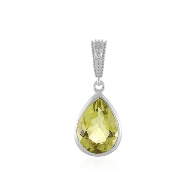 Pendentif en argent et Quartz citron