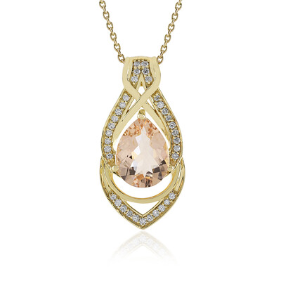 Collier en or et Morganite AAA de Madagascar (de Melo)