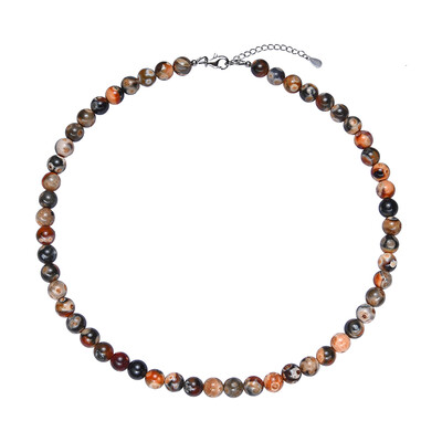 Collier en argent et Agate noire Gu Jiao