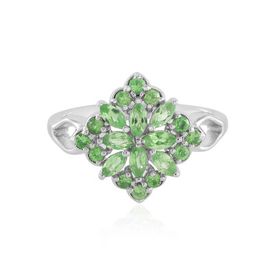 Bague en argent et Grenat Tsavorite