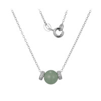 Collier en argent et Aventurine verte