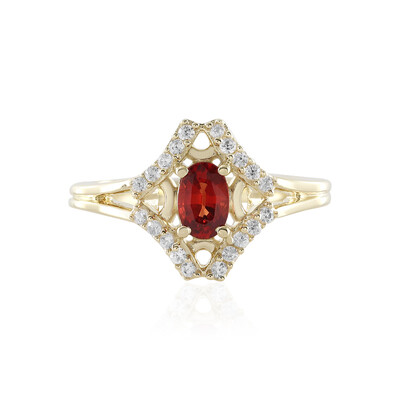 Bague en or et Saphir rouge du soir