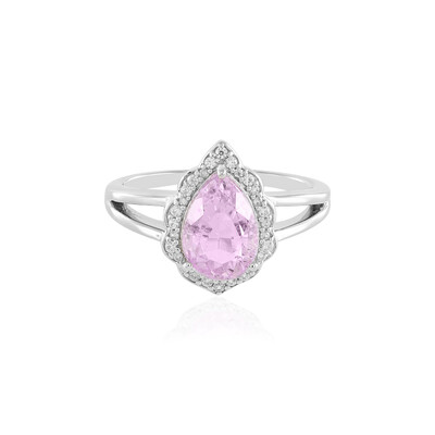 Bague en argent et Kunzite du Brésil