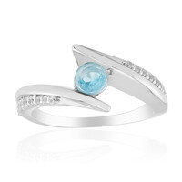 Bague en argent et Apatite bleue